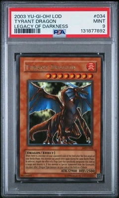 2003 Yu-Gi-Oh! Tyrant Dragon Legacy of Darkness LOD Unlimited Ultra Rare PSA 9 - Image 1 of 2
