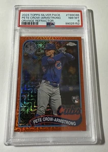 2024 TOPPS CHROME PETE CROW-ARMSTRONG - 35th TOPPS ANNV. - ORANGE MEGA  - PSA  8 - Picture 1 of 1