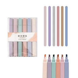 6PCS Cute Aesthetic Highlighter Pens Set, Quick Dry Dual Tip Pastel Colors Hi... - Picture 1 of 1