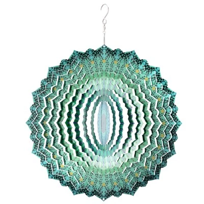 Windspiel für Draußen Ø30cm Garten Windspiel hängend Windrad aus Metall - Bild 1 von 4