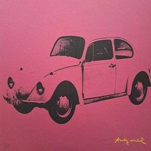 1980s Andy Warhol Signed Limited Edition Lithograph - Volkswagen Beetle - Picture 1 of 5