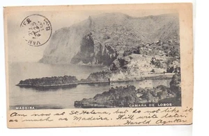 ST HELENA 1916 PPC (DE MADEIRA) USADO 1d A Canadá - Imagen 1 de 2
