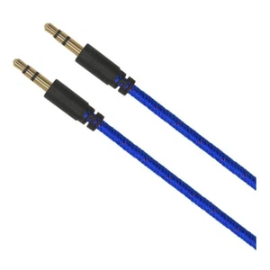 Blue  3.5mm  AUX Cord Male to Male Audio  Stereo  Cable  for  Car Cellphons  3FT - Picture 1 of 10