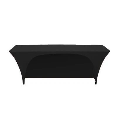 Stretch Spandex Open Back Rectangular Table Cover 6 ft Rectangular - Image 1 of 4