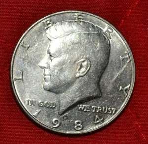 1984 P Kennedy Half Dollar Münze - zirkuliert - Bild 1 von 1