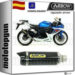 ARROW TUBO DE ESCAPE HOMOLOGADO THUNDER CARBONO C SUZUKI GSX-R 750 IE 2014 14 - Imagen 1 de 3