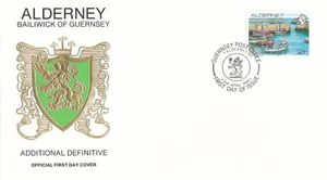 21p GB Alderney Definitive FDC 1991 (101180) - Picture 1 of 1