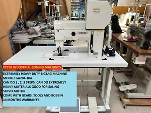 RARE HEAVY DUTY 1 2 3 STEPS ZIGZAG SEWING MACHINE - Picture 1 of 11