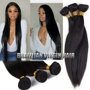 Brazilian Straight Virgin Human Hair THICK 4Bundles/400G Weaving Extensions Weft