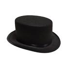 Black Top Hat Party Hats Adults Unisex Magician Butler Flat Top Hat Funky