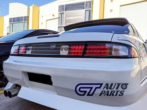 DMAX Black LED Taillights & Black Garnish for 93-98 NISSAN SILVIA S14 200SX - Picture 1 of 15