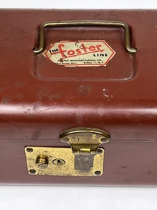 VTG The Foster Line Cash Box Metal Lock Box One Kinsey Ave Buffalo NY (see pics) - Picture 1 of 10