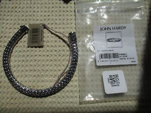 JOHN HARDY, Brand New 8" Sterling Silver Bracelet, 6.5mm Wide, Medium 8" long