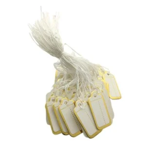 500pcs Blank Paper Card String Label Jewelry Clothing Price Tags - Picture 1 of 6