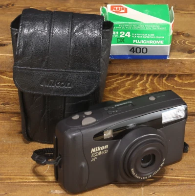 Nikon ZOOM 500 AF 35mm Compact Film Camera, w/Case, New Battery Film Tested MINT - Image 1 of 4