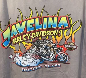 HARLEY DAVIDSON Herren T-Shirt 2011 Javelina Boerne Texas Braun Größe L - Bild 1 von 6