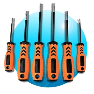 6 x PROFI Schraubendreher Schraubenzieher Set gehärtete magnet Spitzen CRV 6150 - Bild 1 von 4