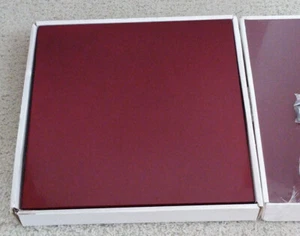 SET OF TWO: 10" x 10" Square Floating Wall Shelves, Deep Red Burgandy, modern - Picture 1 of 6