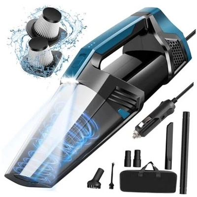 Car Vacuum - Portable Vacuum Cleaner with 16.4ft Cord, Bag, LED Light &  - Изображение 1 из 4
