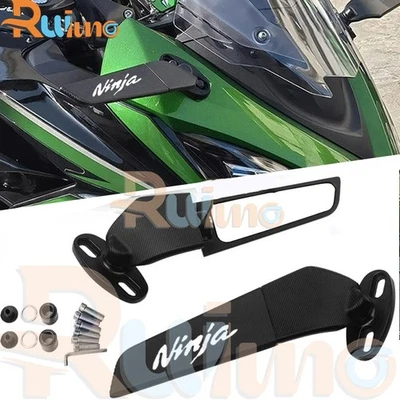 For Kawasaki Ninja 250/R 300 400/R 650R Side Mirrors Rearview Wind Wing Mirror - image 1 of 4