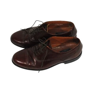 BOSTONIAN First Flex Classic Derby Dress Shoes Brown Mens Size 9.5 D Cap Toe - Picture 1 of 10