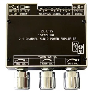 2.1 Channel 50W*2+100W / 15W*2+30W Aux Bluetooth 5.1 Audio Power Amplifier Board - Picture 1 of 10