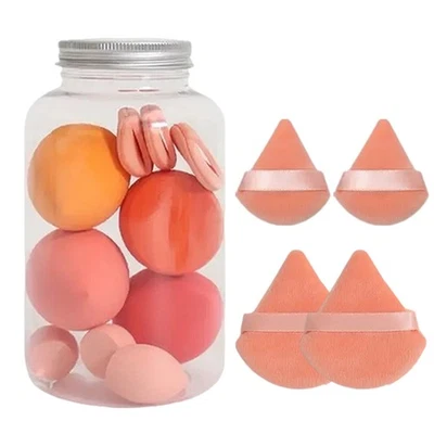 Juego de 14 esponjas de maquillaje maquillaje huevo esponja polvo soplo húmedo seco doble uso Foto 1 de 4