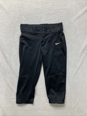 Pantalones de béisbol Nike para hombre pequeños negros 812572-010 Swoosh bordado con cremallera a presión Foto 1 de 4