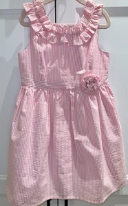 **NEW! Lilly Pulitzer Georgina Dress Pink Tropics Seersucker-GIRLS Size 7* - Picture 1 of 9