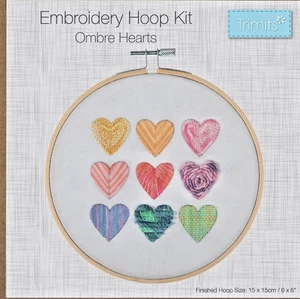 Kit de aro bordado corazones ombre - Imagen 1 de 2