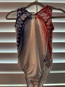 GK Elite GINNASTICA danza LEOTARD bambino piccolo NASTIA LIUKIN USA rosso bianco blu - Foto 1 di 4