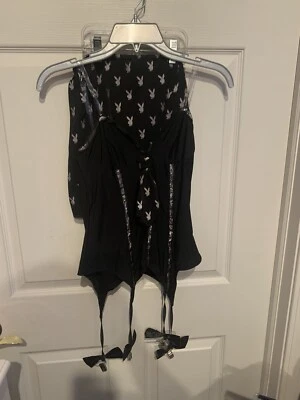 Nuevo Sexy Disfraz de Gángster Playboy Adulto Talla M Bustier Con Ligas y Falda Solo Foto 1 de 4