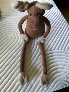 Gund Walnut The Brown Moose Plush Stuffed Animal Toy leggy Large 34” RARE EUC - Picture 1 of 5