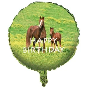 Wild Horses Animal Farm Western Ranch Birthday Party Decoration Mylar Balloon - Picture 1 of 1