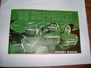 1968 CHEVROLET OWNERS MANUAL LITERATURE BOOK ORIGINAL OEM - Bild 1 von 1