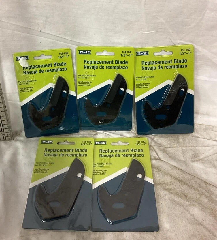 (5)  151-052 Replacement Blades For PVC Pipe Cutter 151-051 1/2"-1" - Image 1 of 1