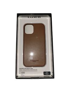 Coach - Leather Slim Protective Case for iPhone 12 Mini 5.4" - Brown