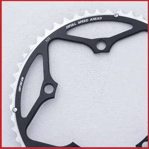 NOS FSA CHAINRING 53t 130 9 SPEED ROAD RACING BIKE BICYCLE OLD OUTER BLACK - Picture 1 of 3