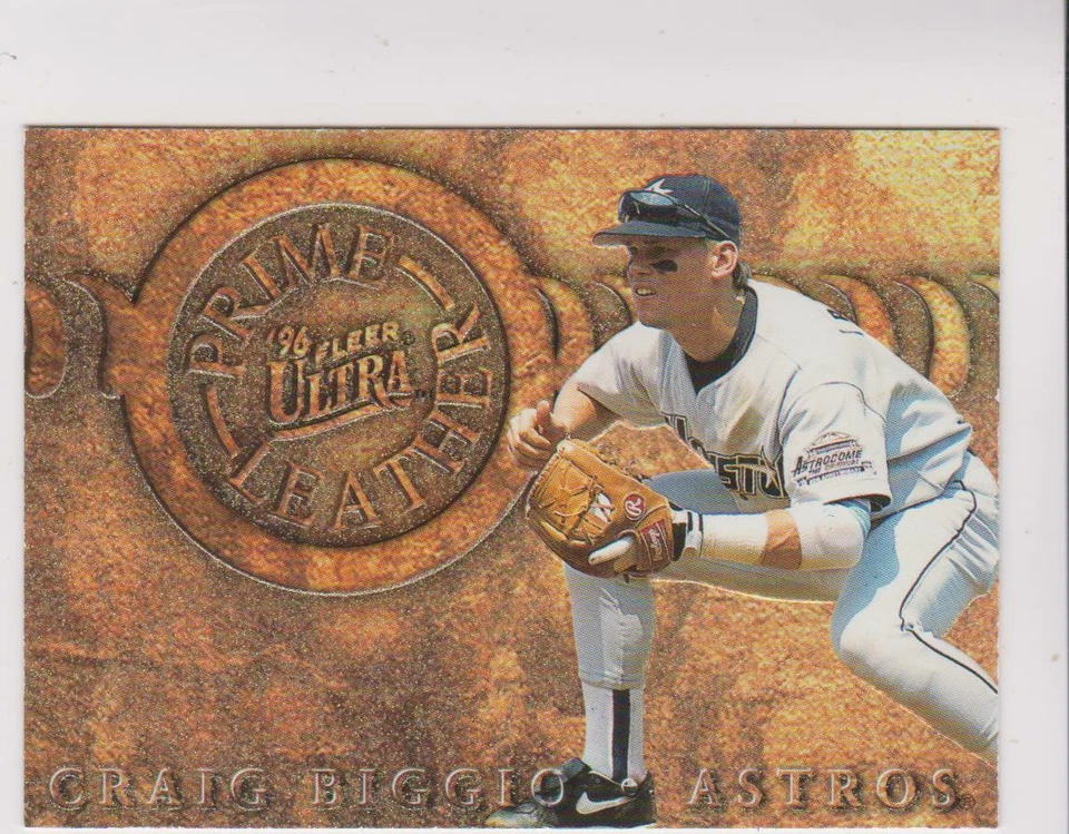 1996 Fleer Ultra Premium Leather #12 Craig Biggio card, Houston Astros HOF - Image 1 of 1