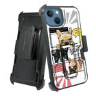 Rugged Shockproof Holster Case+Tempered Glass Cover For Iphone 13 (6.1