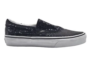 Vans Sequin Slip On Black Sneakers Shoes Size 6 - Picture 1 of 7