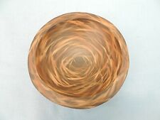 HANDCARVED CHERRY WOOD BOWL, 7", WESTON, VT, 1992, LOOK TWICE CO.