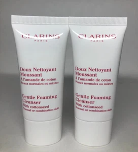 Clarins Gentle Foaming Cleanser with Cottonseed 0.8oz EACH FRESH SEALED 2 PACK! - Picture 1 of 1