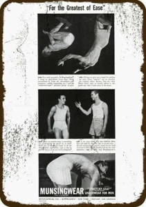 1942 MUNSINGWEAR Men's Underwear Vintage Look DECORATIVE METAL SIGN - BOB & JIM - Picture 1 of 1
