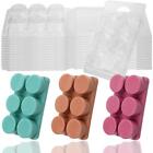 Wax Melt Containers-6 Cavity Clear Empty Plastic Wax Melt Molds-50 Packs Roun...