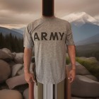 US-Army-Short-Sleeve-Sportshirt-Kurzarm-tshirt-Pt Sport Grau ORGINAL! Reflekto