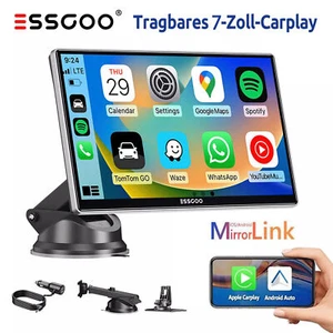 7" Tragbar Carplay Autoradio Android Auto Touchscreen Mirror-Link FM USB AUX - Bild 1 von 15