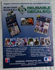 1992 High-5 Reusable Decals Sell Sheet (no cards) Cal Ripken, etc. + Order Forms