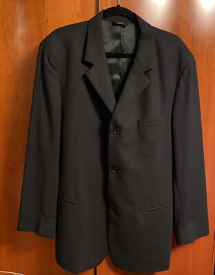 Chaqueta Blazer DKNY Hombres Lana Rayas Abrigo Deportivo Talla 44R Foto 1 de 4