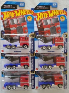 2025 HOT WHEELS TRANSFORMERS OPTIMUS PRIME LOT OF 6 HTF 1:64 - Picture 1 of 3